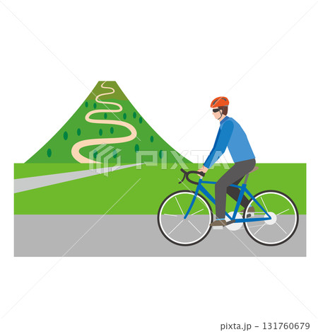 自転車での山登り 131760679