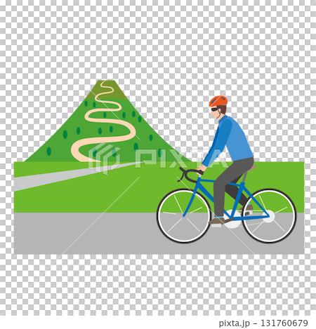 自転車での山登り 131760679