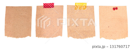 Set of vintage torn paper isolated on transparent background Set of vintage torn paper isolated on transparent background 131760717