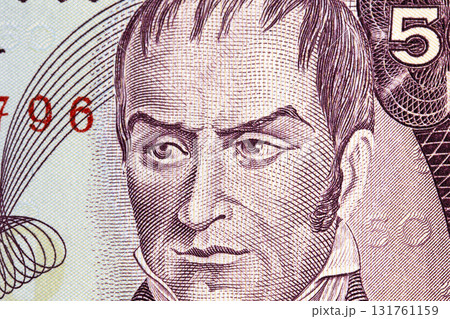 Camilo Torres Tenorio a closeup portrait from Colombian money 131761159