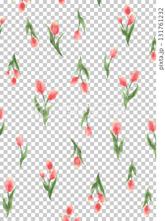 時尚鬱金香水彩插畫素材 131761232