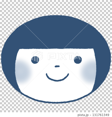 性別不明で使用できる紺色のアイコンです 性別不明で使用できる紺色のアイコンです 131761349