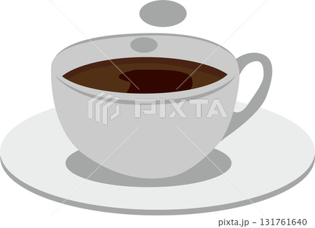 コーヒーシンプルイラスト　シンプル湯気 131761640