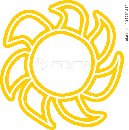 Sun symbols hand drawn, sunshine, sunset, sunlight 131761839