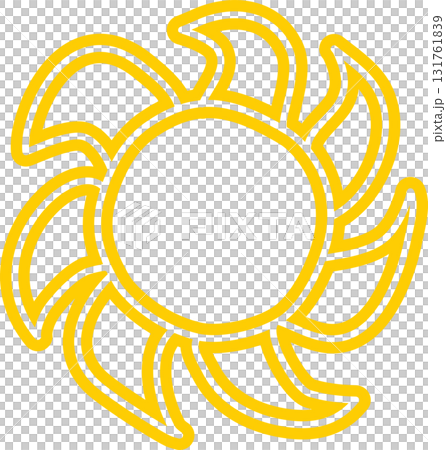 Sun symbols hand drawn, sunshine, sunset, sunlight 131761839