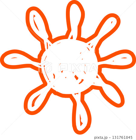 Sun symbols hand drawn, sunshine, sunset, sunlight 131761845