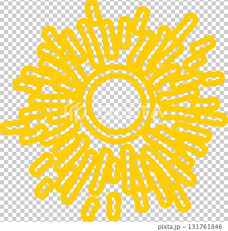 Sun symbols hand drawn, sunshine, sunset, sunlight 131761846