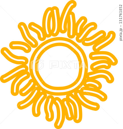 Sun symbols hand drawn, sunshine, sunset, sunlight 131761852