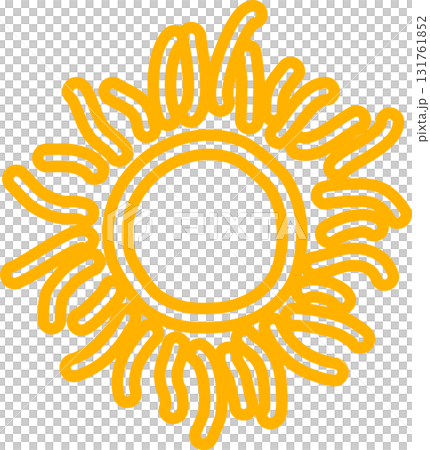 Sun symbols hand drawn, sunshine, sunset, sunlight 131761852