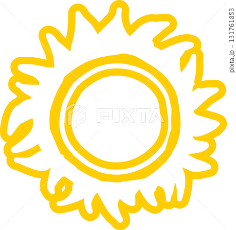 Sun symbols hand drawn, sunshine, sunset, sunlight 131761853