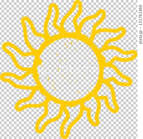 Sun symbols hand drawn, sunshine, sunset, sunlight 131761860