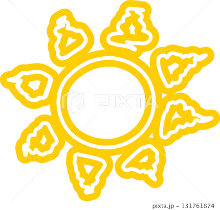 Sun symbols hand drawn, sunshine, sunset, sunlight 131761874
