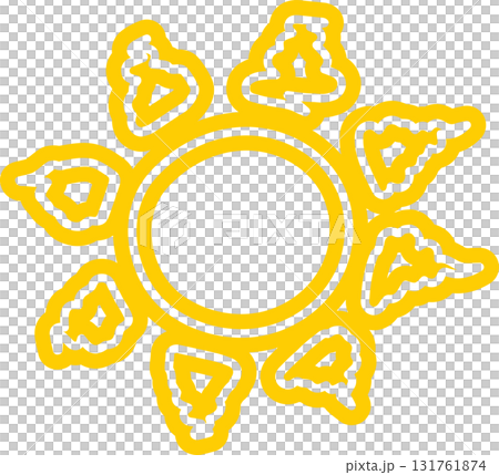 Sun symbols hand drawn, sunshine, sunset, sunlight 131761874