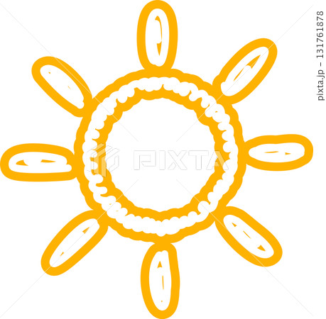 Sun symbols hand drawn, sunshine, sunset, sunlight 131761878