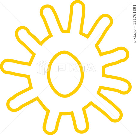 Sun symbols hand drawn, sunshine, sunset, sunlight 131761891