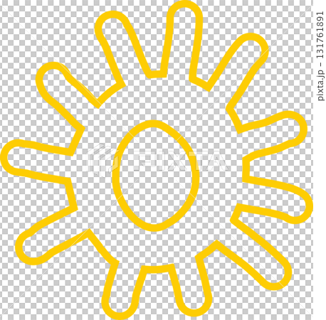 Sun symbols hand drawn, sunshine, sunset, sunlight 131761891