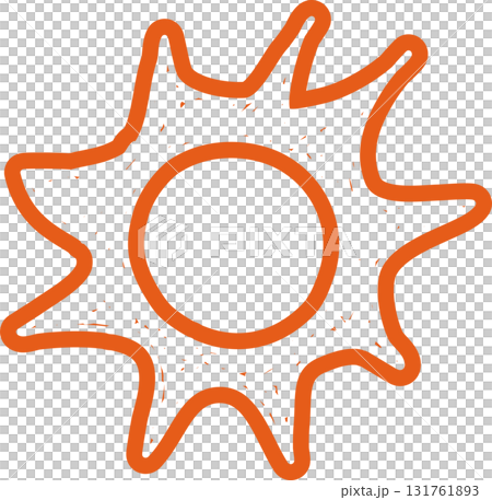 Sun symbols hand drawn, sunshine, sunset, sunlight 131761893