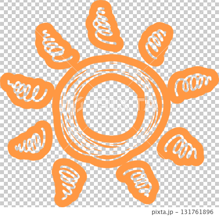 Sun symbols hand drawn, sunshine, sunset, sunlight 131761896