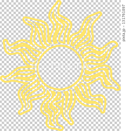 Sun symbols hand drawn, sunshine, sunset, sunlight 131761897