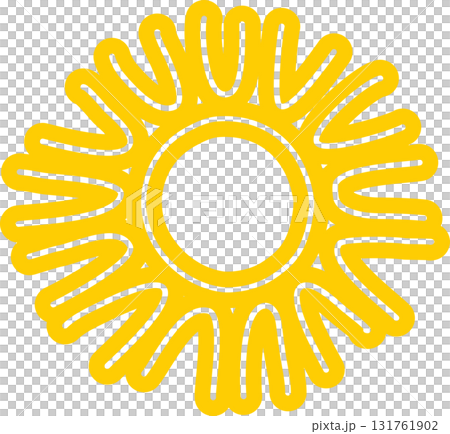 Sun symbols hand drawn, sunshine, sunset, sunlight 131761902