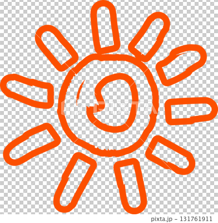 Sun symbols hand drawn, sunshine, sunset, sunlight 131761911