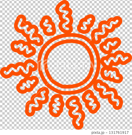 Sun symbols hand drawn, sunshine, sunset, sunlight 131761917