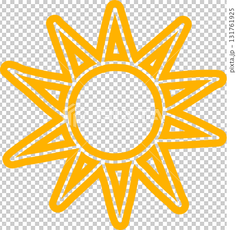 Sun symbols hand drawn, sunshine, sunset, sunlight 131761925