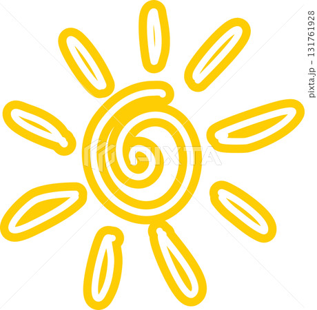 Sun symbols hand drawn, sunshine, sunset, sunlight 131761928