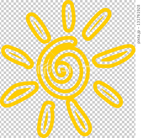 Sun symbols hand drawn, sunshine, sunset, sunlight 131761928