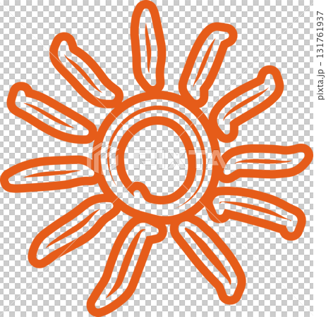 Sun symbols hand drawn, sunshine, sunset, sunlight 131761937