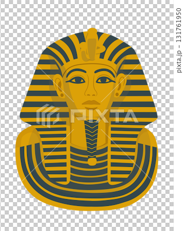 Illustration of Tutankhamun's golden mask Illustration of Tutankhamun's golden mask 131761950