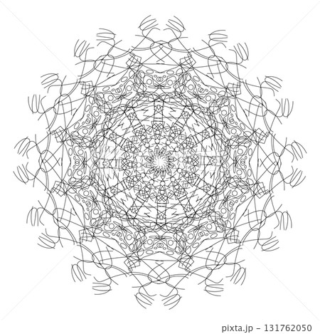 Vector abstract mandala pattern decorative circle ornament in oriental ethnic style for wallpaper tile art and tattoo design Vector abstract mandala pattern decorative circle ornament in oriental ethnic style for wallpaper tile art and tattoo design 131762050