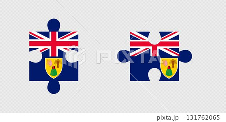 Puzzle Pieces with Turks and Caicos Islands Flag. 131762065