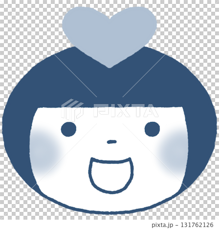 性別不明で使用できる紺色のアイコンです 性別不明で使用できる紺色のアイコンです 131762126
