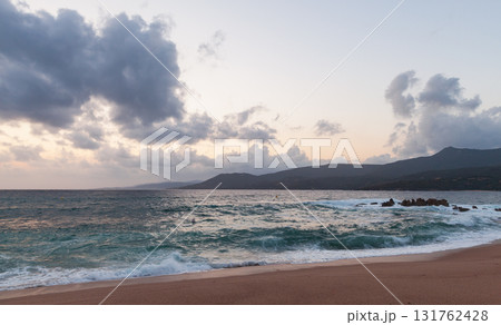 Landscape of Propriano, Corsica, France. A tranquil coastal scene 131762428