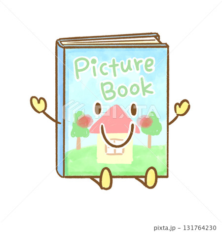 笑顔の絵本キャラクター 水彩イラスト 131764230