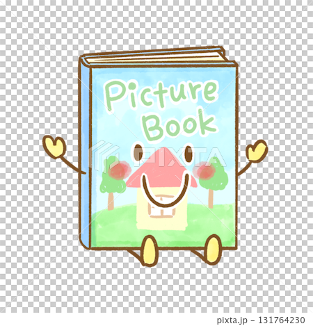 笑顔の絵本キャラクター 水彩イラスト 131764230