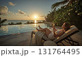 海辺の贅沢な休息 131764495