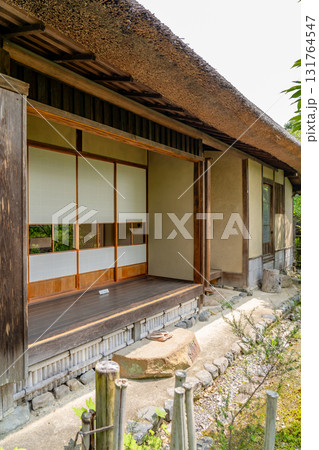 俳句の聖地　落柿舎（芭蕉の弟子向井去来の草庵）次庵（句会席）　京都　嵯峨野 131764547