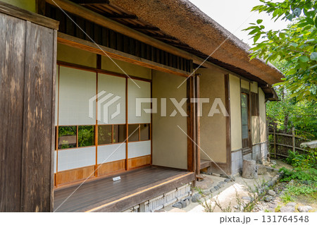 俳句の聖地　落柿舎（芭蕉の弟子向井去来の草庵）次庵（句会席）　京都　嵯峨野 131764548