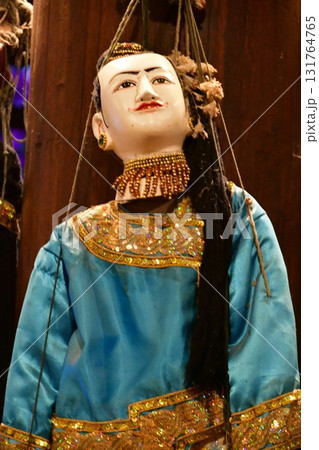 ミャンマー、バガン、操り人形ショー、操り人形 ミャンマー、バガン、操り人形ショー、操り人形 131764765