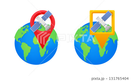 Global navigation satellite system tracking Earth location Global navigation satellite system tracking Earth location 131765404