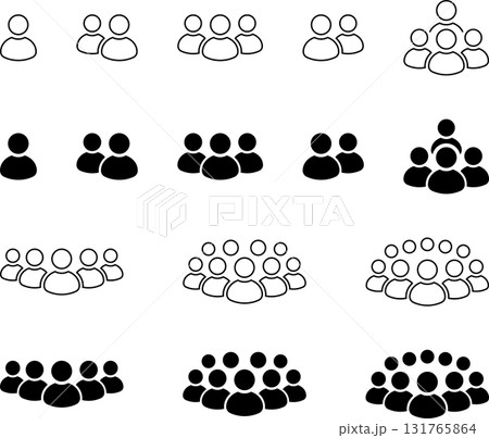 People group icon. Team of worker. User profile symbol. Group of people or group of users. Persons symbol. Vector. 131765864