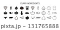 カレーの材料アイコンセット,編集可能なラインアイコンとsolidアイコン 131765888
