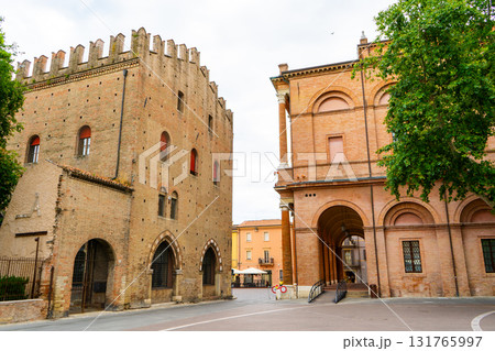 Italy street Palazzo dell'Arengo. The central part of the old city. Italian building architecture Rimini sights Italy street Palazzo dell'Arengo. The central part of the old city. Italian building architecture Rimini sights 131765997