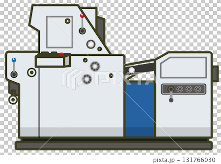印刷機のイラスト(印刷所や工場で使われる業務用機械)のイラスト 印刷機のイラスト(印刷所や工場で使われる業務用機械)のイラスト 131766030