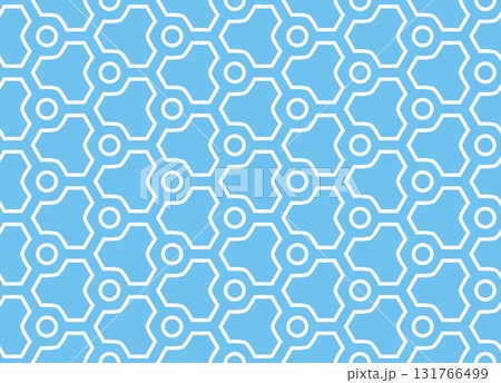 Abstract geometric pattern. A seamless vector background. White and blue ornament. Graphic modern pattern. Simple lattice graphic design 131766499