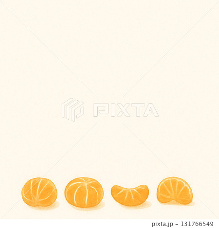 みかんシリーズ:房のみかんボトム背景 みかんシリーズ:房のみかんボトム背景 131766549