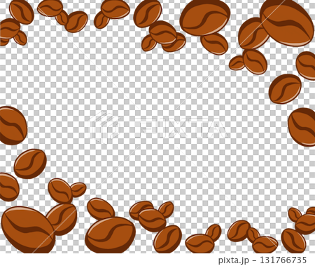 咖啡豆框架材料 | 咖啡館海報、菜單背景、商店卡片和食品包裝的設計材料 131766735