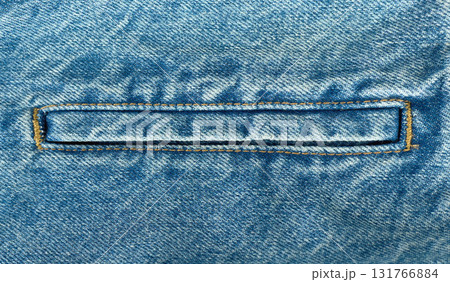 Close up view of denim fabric highlighting detailed seams Close up view of denim fabric highlighting detailed seams 131766884